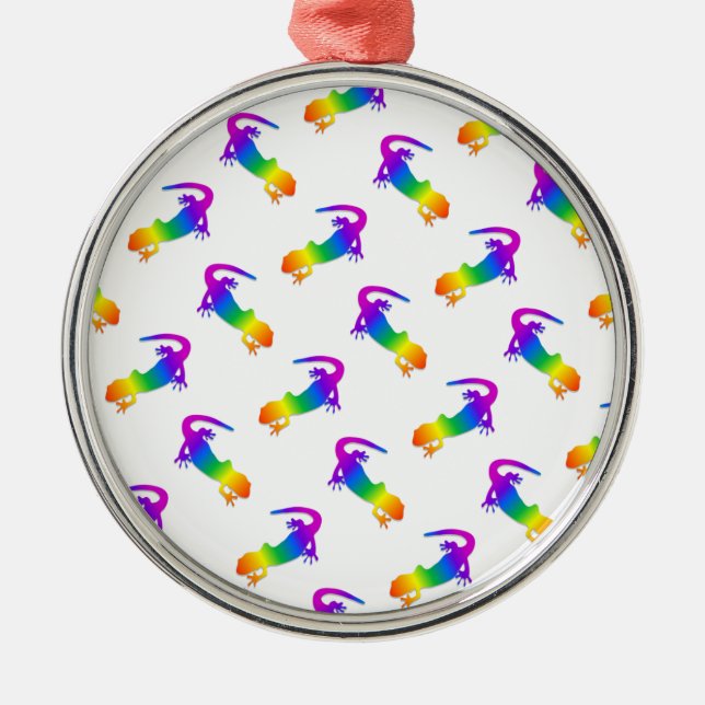 Rainbow Salamander Julgransprydnad Metall (Framsidan)