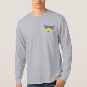 Rainbow Salmon Svan med logotyp på bak T-Shirt