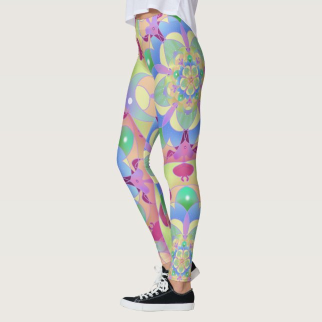 Rainbow Sång Mandala Leggings (Vänster)