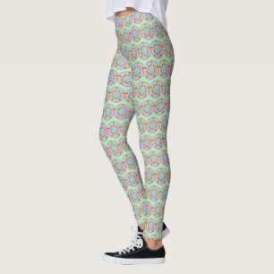 Rainbow Sång Mandala Leggings