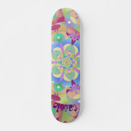 Rainbow Sång Mandala  Mini Skateboard Bräda 18,5 Cm