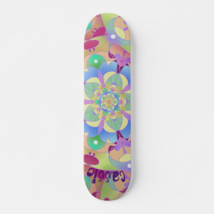 Rainbow Sång Mandala Mini Skateboard Bräda 18,5 Cm