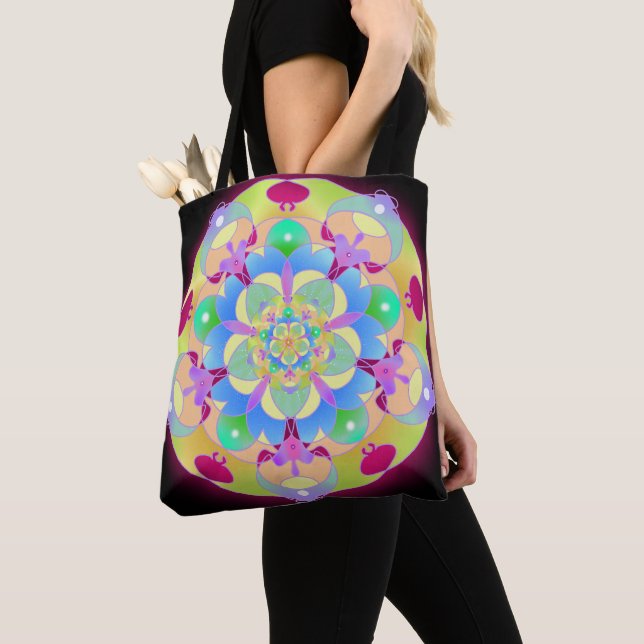 Rainbow Sång Mandala Tygkasse (Närbild)
