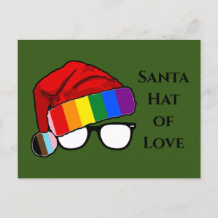 Rainbow Santa Hat från Kärlek Helg Vykort