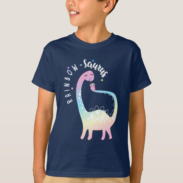 Rainbow Saurus T Shirt (Framsida)