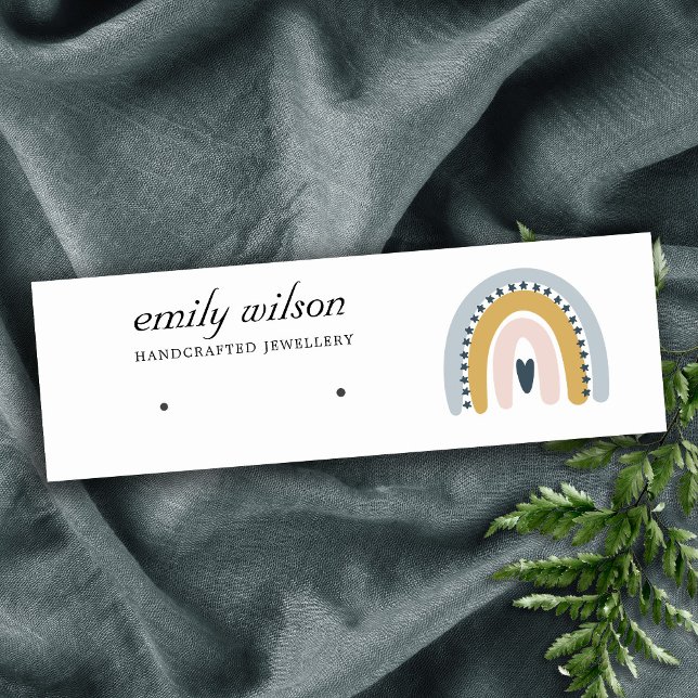 RAINBOW SCANDI  HJÄRTJÄRNSTUD-VISNING MINI VISITKORT (Skapare uppladdad)