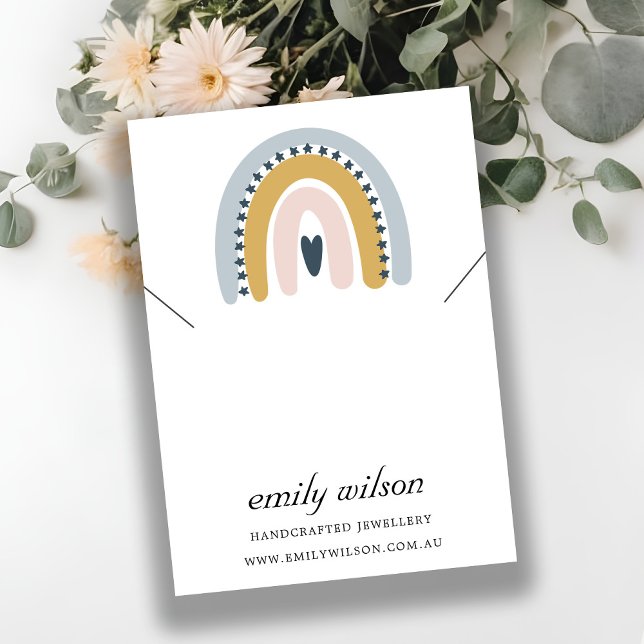 RAINBOW SCANDI  NECKLACE BRACELET-VISNING VISITKORT (Skapare uppladdad)