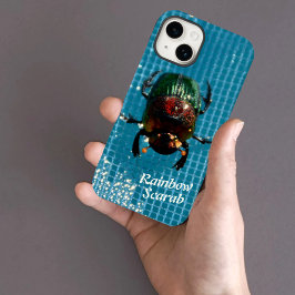 Rainbow Scarab Beetle på Blue Personlig