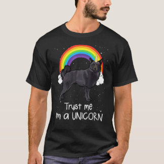 Rainbow Schipperke Lita på mig Im A Unicorn Hund T Shirt