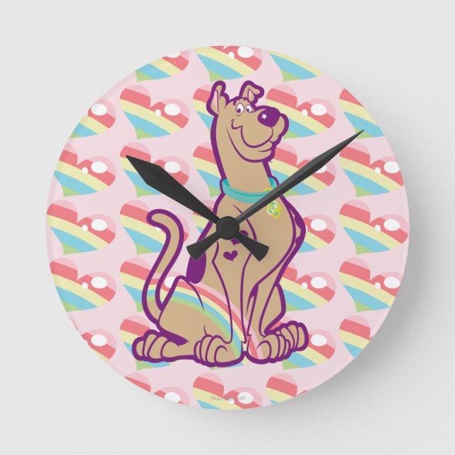 Rainbow Scooby-Doo Rund Klocka (Framsida)