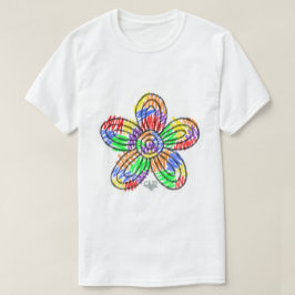 Rainbow Scribbles (blomma) T-Shirt