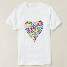 Rainbow Scribbles (eart) T-Shirt