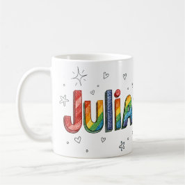 Rainbow Scribbles Julia 1 Kaffemugg