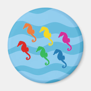 Rainbow Seahästar Magnet