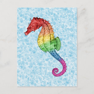 Rainbow Seahorse Vykort
