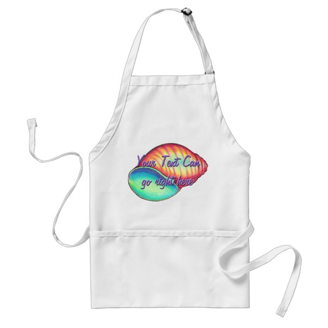 Rainbow Seashell Apron Förkläde (Framsidan)