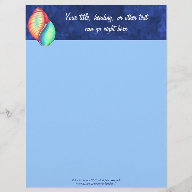 Rainbow Seashell Letterhead Brevhuvud (Framsida)
