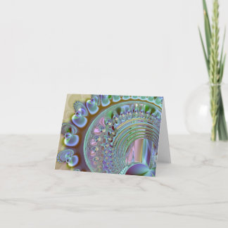 Rainbow Seashell Note Note Card Kort