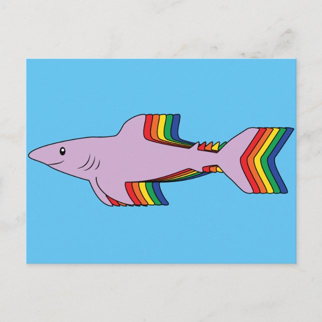 Rainbow Shark Vykort (Framsida)