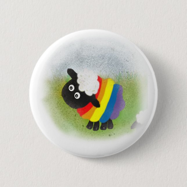 Rainbow sheep, GLBT, collectible Knapp (Framsida)