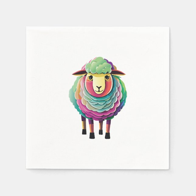 Rainbow Sheep Pappersservett (Framsidan)