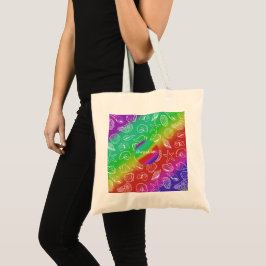 Rainbow Shellfish Mönster Add Namn Tygkasse