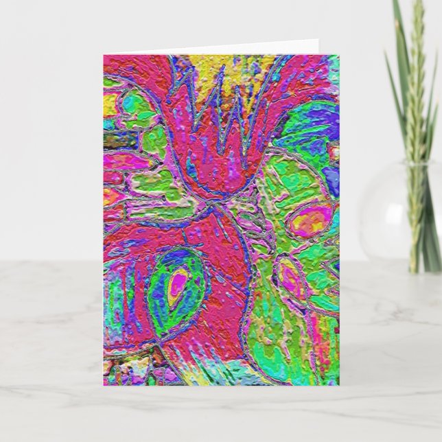 Rainbow Sherbert Foiled Greeting Card Kort (Framsida)