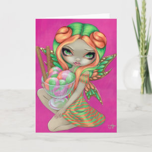 "Rainbow Sherbet Fairy"-hälsningskort Kort