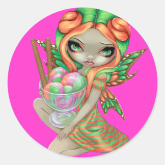 "Rainbow Sherbet Fairy" Sticker Runt Klistermärke