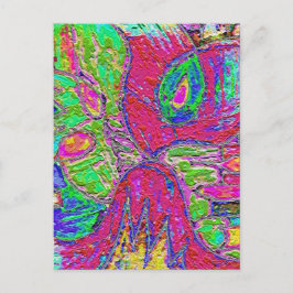Rainbow Sherbet Foiled Postcard Vykort