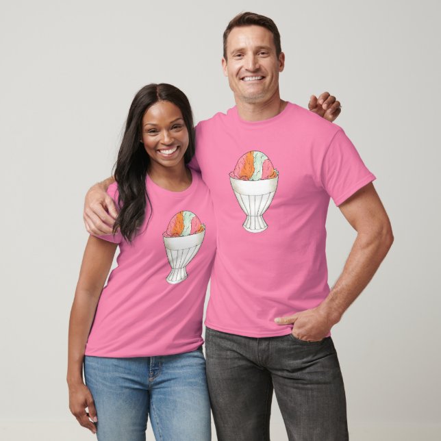 Rainbow Sherbet Ice Cream Sorbet Dessert Scoop T Shirt (Unisex)