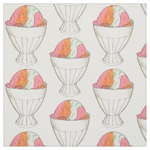Rainbow Sherbet Ice Cream Sorbet Dessert Scoop Tyg