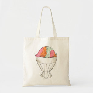 Rainbow Sherbet Ice Cream Sorbet Dessert Scoop Tygkasse