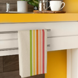 Rainbow Sherbet Vintage-Stripe Kökshandduk