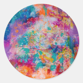 Rainbow Showers Sticker Runt Klistermärke