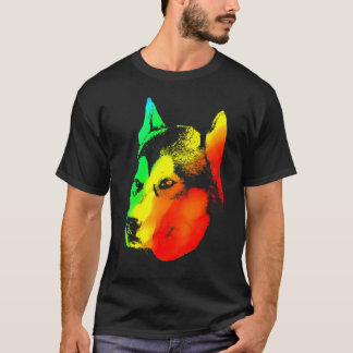 Rainbow Siberian husky T Shirt