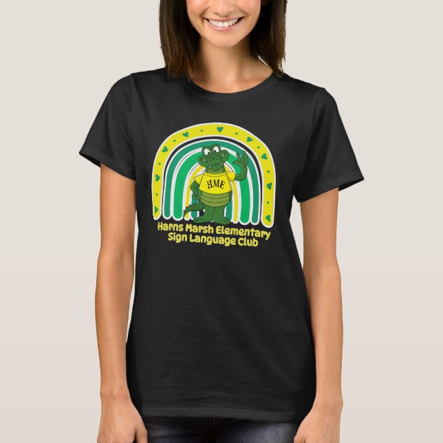 Rainbow Sign Language T Shirt (Framsida)