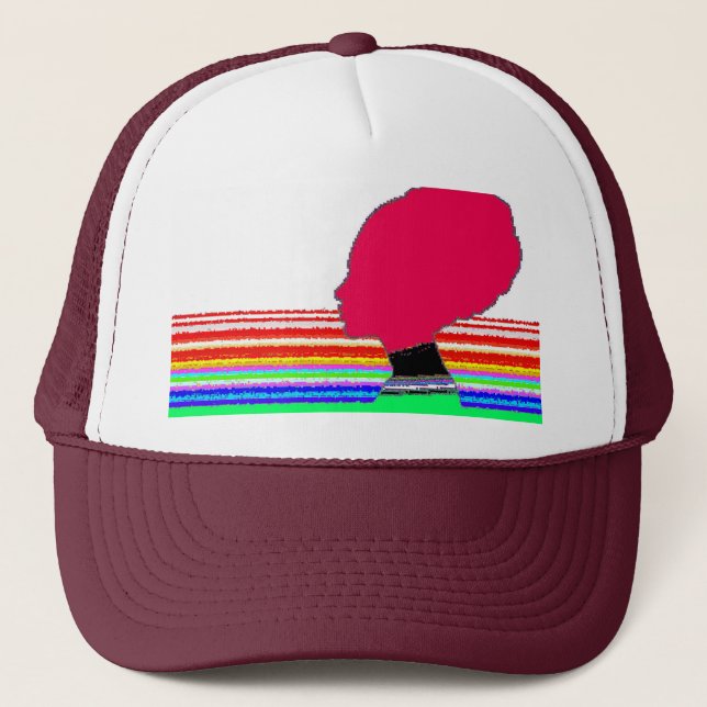 Rainbow Silhouette – Pop Art Trucker Cap Keps (Framsida)