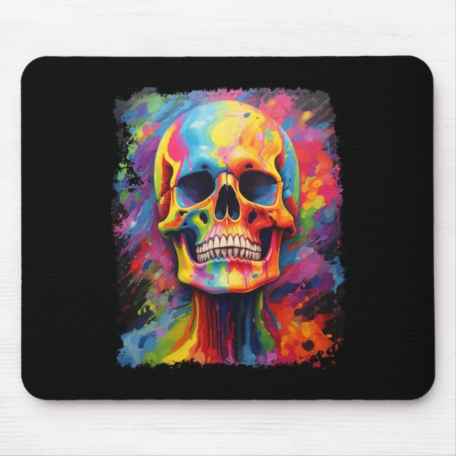 Rainbow Skeleton Anatomy Scary Halloween Musmatta (Framsidan)