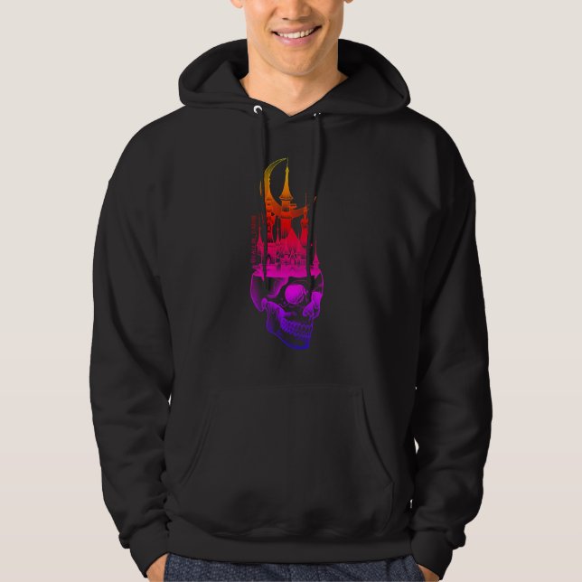 Rainbow Skull Castle Hoodie (Framsida)
