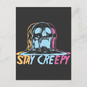 Rainbow Skull Kawaii Stanna Creepy Pastel Goth Sca Vykort