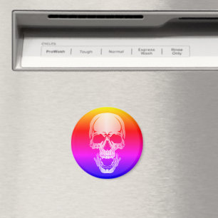 Rainbow Skull Kitchen Magnet