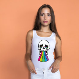 Rainbow Skull T Shirt