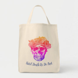 Rainbow Skull Tote Bag Tygkasse