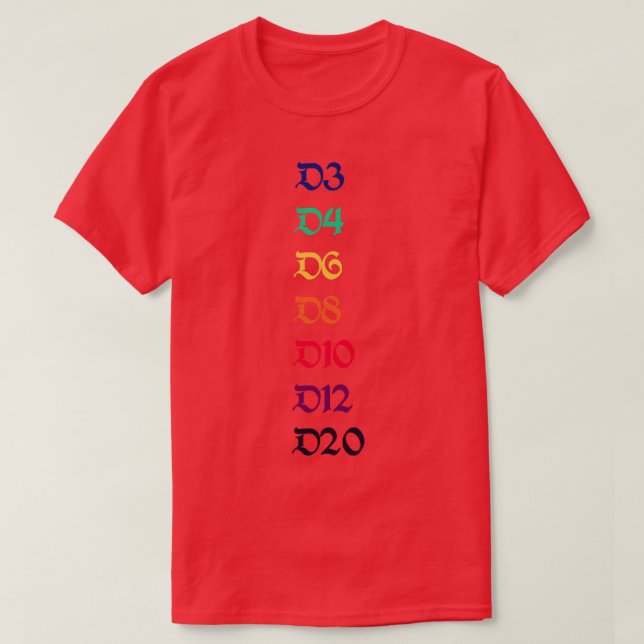 Rainbow Slå Dice T Shirt (Design framsida)