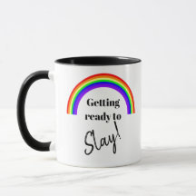 Rainbow "Slay all Day" kaffe Mugg