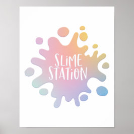 Rainbow slime station poster
