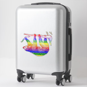 Rainbow Sloth Anpassningsbar-cut Vinyl Sticker Klistermärken