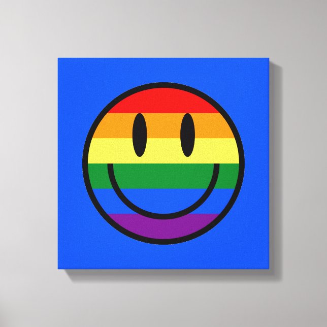 Rainbow Smiley face Canvastryck (Framsida)
