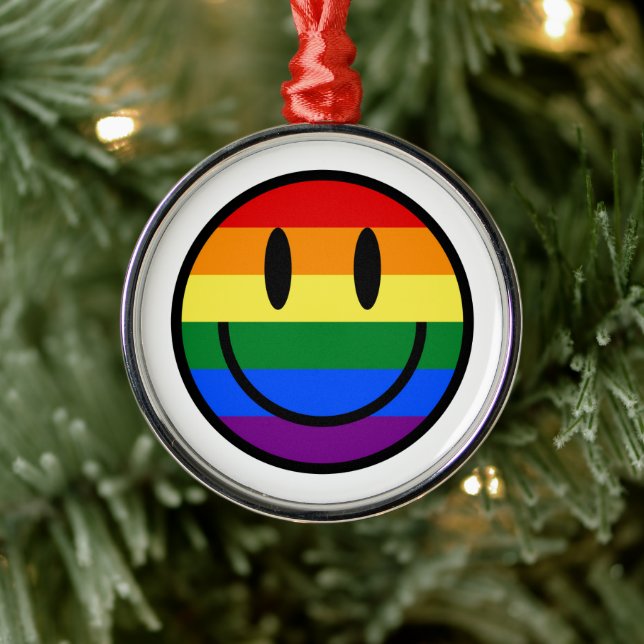 Rainbow Smiley face Julgransprydnad Metall (Träd)